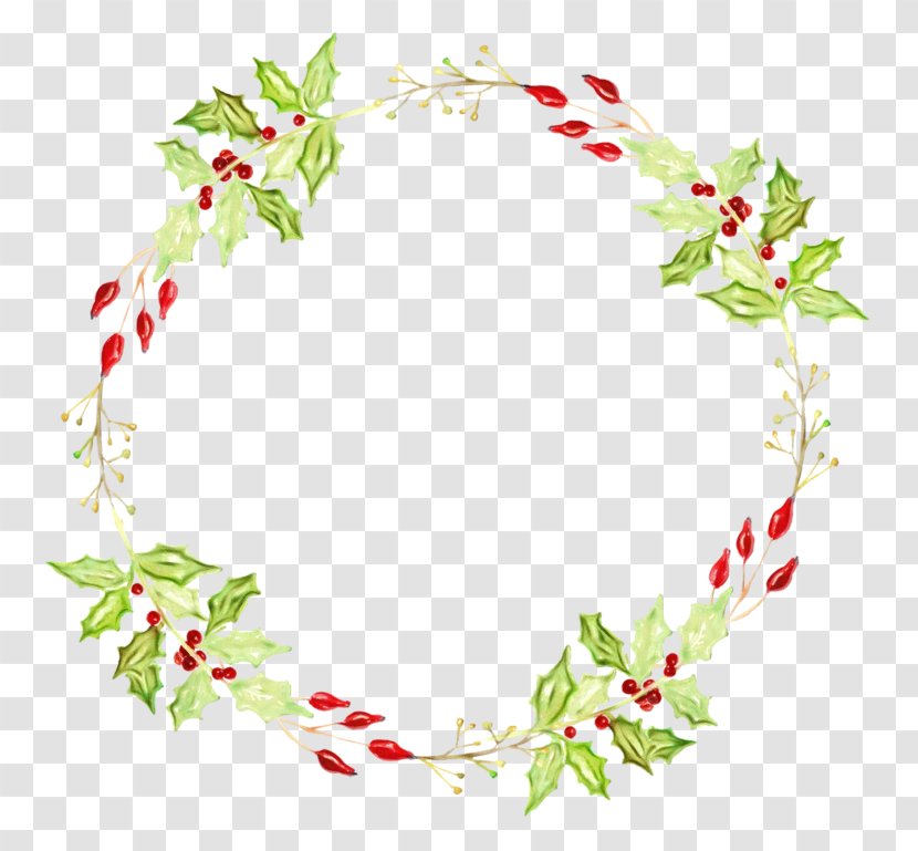Wreath Watercolor Painting Christmas Day Illustration Drawing - Holiday - Snow Transparent PNG