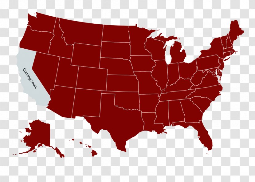 Map Provo Arizona U.S. State Clip Art - Red - States Transparent PNG