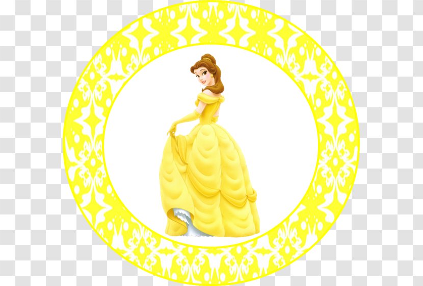 Belle Beauty And The Beast Disney Princess Rapunzel - Dishware - Printable Cake Toppers Transparent PNG