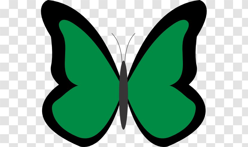 Butterfly Red Clip Art - Black And White - Spring Green Cliparts Transparent PNG