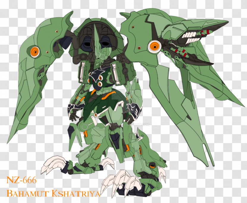 Kshatriya Gundam Drawing Fan Art - Action Figure Transparent PNG
