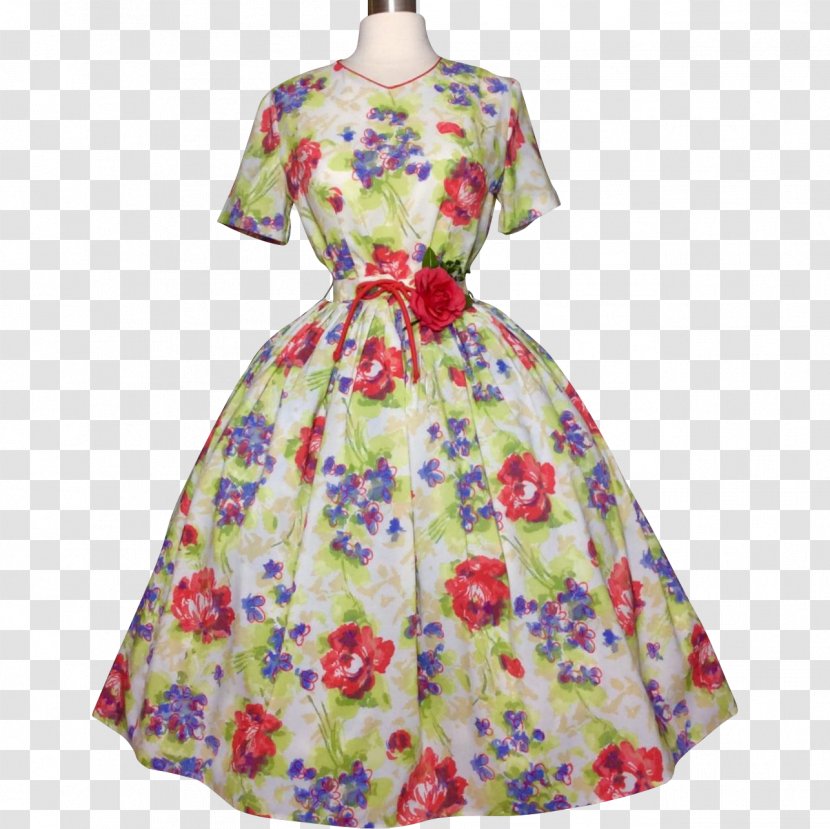 Dress Vintage Clothing 1950s Sleeve - Costume Design Transparent PNG