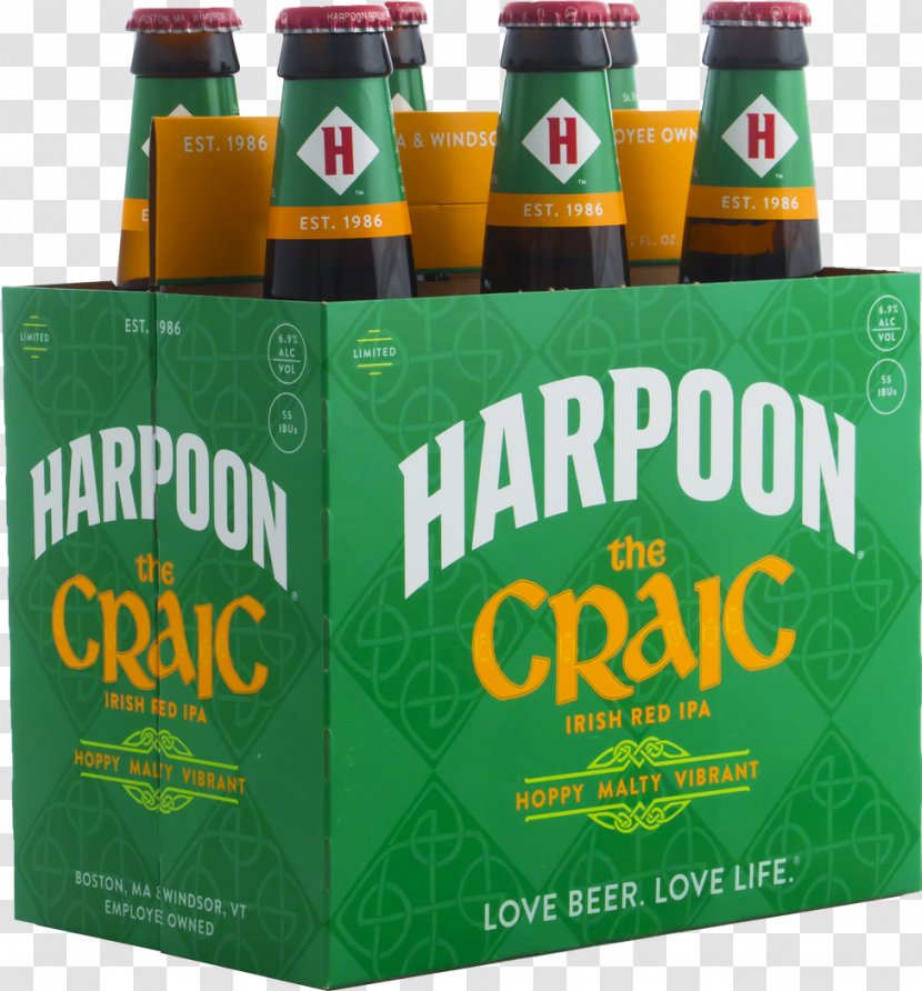 Beer Bottle India Pale Ale Harpoon Brewery - Packaging And Labeling Transparent PNG