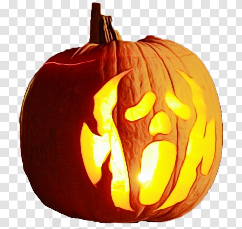 Halloween Pumpkin Art - Orange - Vegetarian Food Transparent PNG