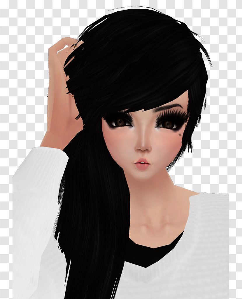 Black Hair Headgear Brown - Bangs Transparent PNG