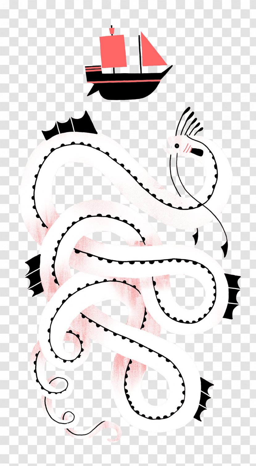 Snake Cobra Clip Art - Watercolor - White Boat Pattern Transparent PNG