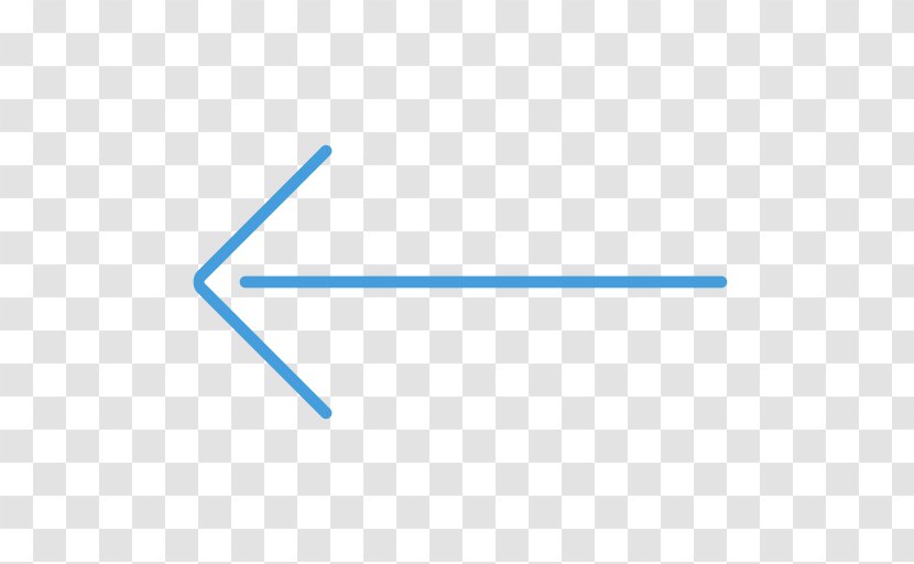 Blue User Interface - Left Arrow Outline Transparent PNG