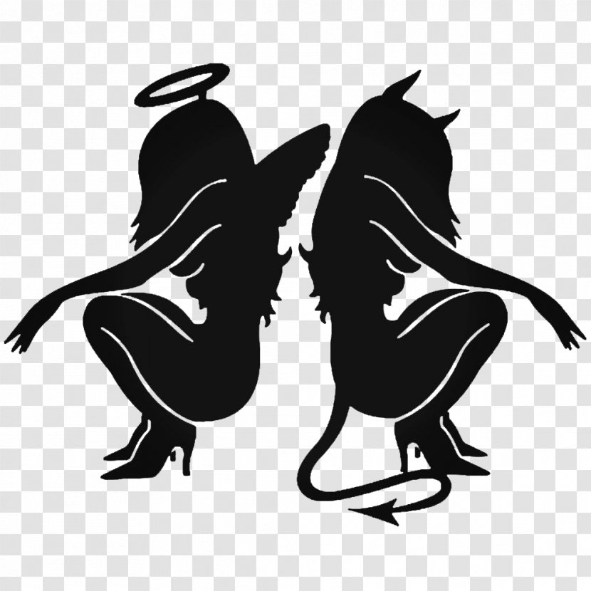 Decal Sticker Angel Devil Demon - Wing - Tail Vector Transparent PNG