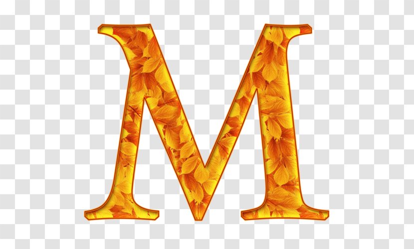 Alphabet Letter M Font Text - Decoupage - Orange Transparent PNG