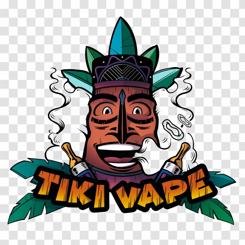 Tiki Vape Electronic Cigarette Bouge Brussels Clip Art - Logo - Totem Transparent PNG