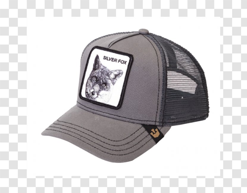 Silver Fox Trucker Hat Baseball Cap Transparent PNG