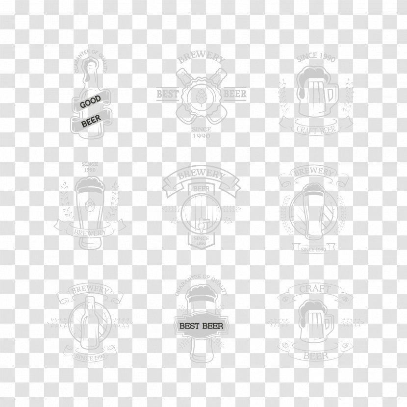 Beer Icon - Black And White - Creative Personality Transparent PNG