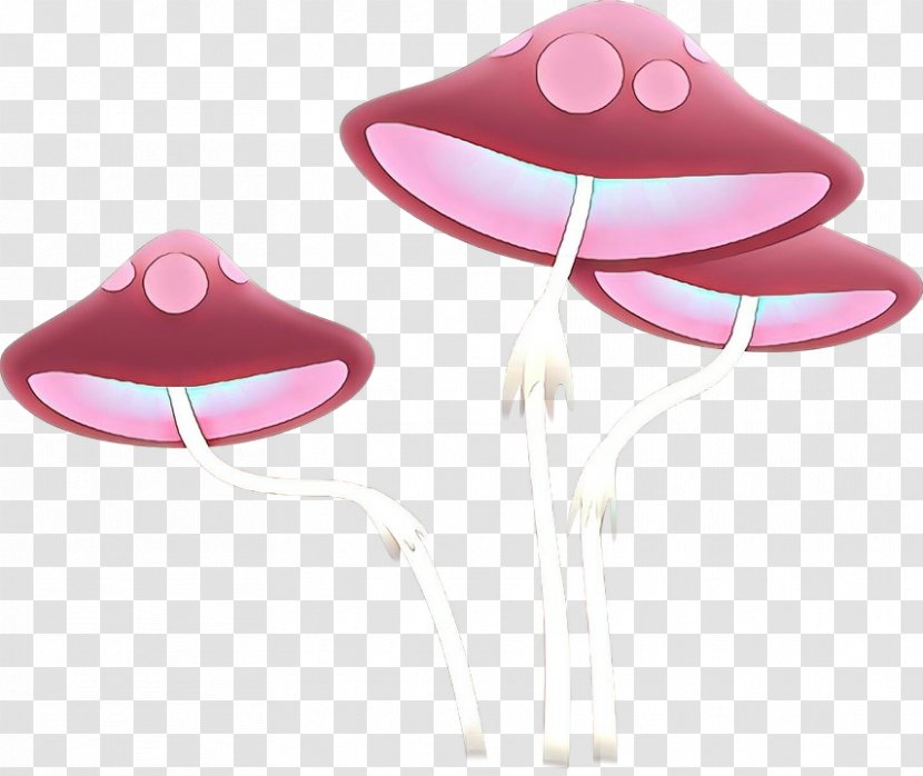 Pink Nose Cartoon Lip Smile - Mushroom Transparent PNG