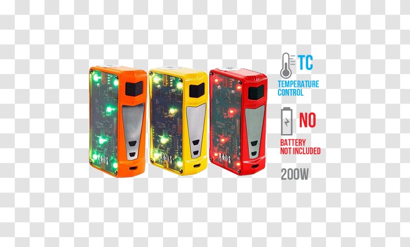 Electronic Cigarette Light-emitting Diode Temperature Control 200W - Eightvape Vaporizer Supply - Top View Orange Juice Transparent PNG