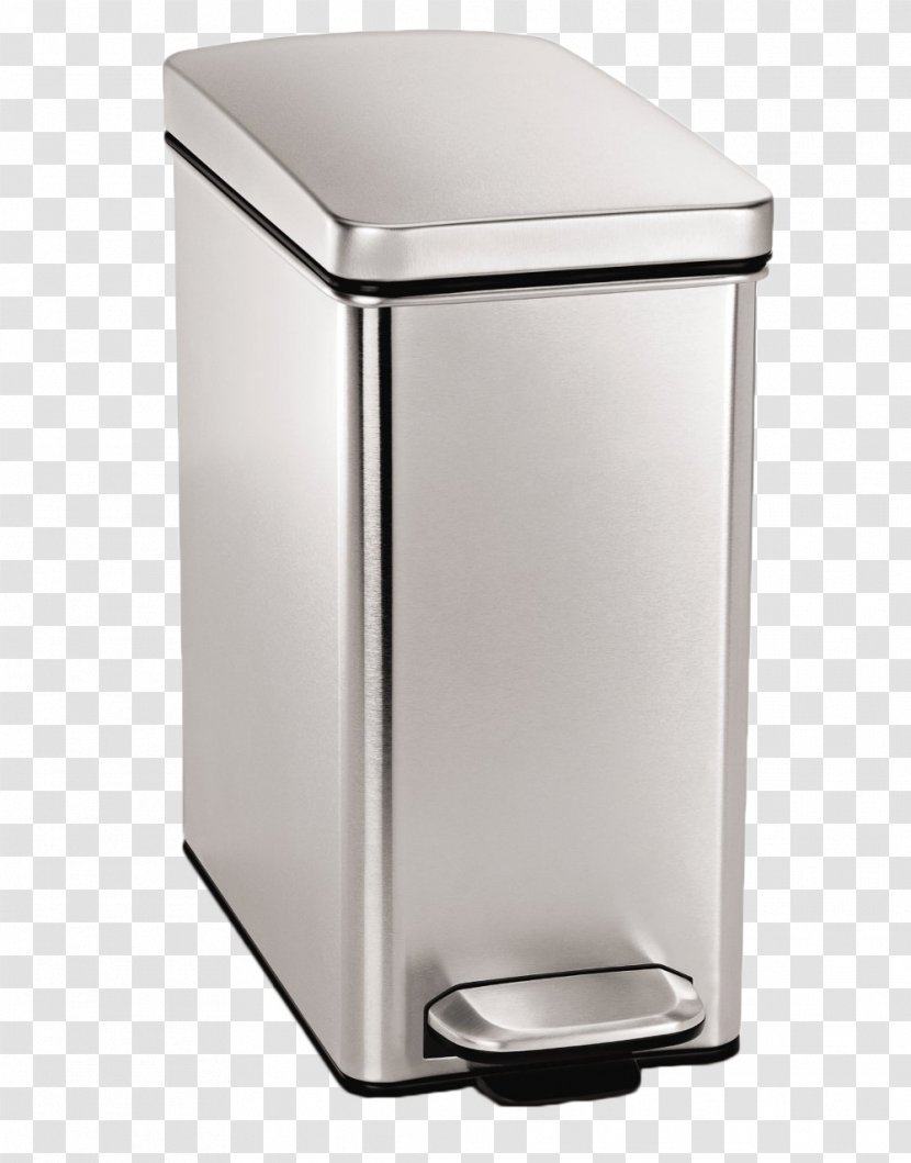 Rectangular Step Can Waste Container Stainless Steel 40 Litre Semi-round Cans - Product - Trash With A Lid Transparent PNG