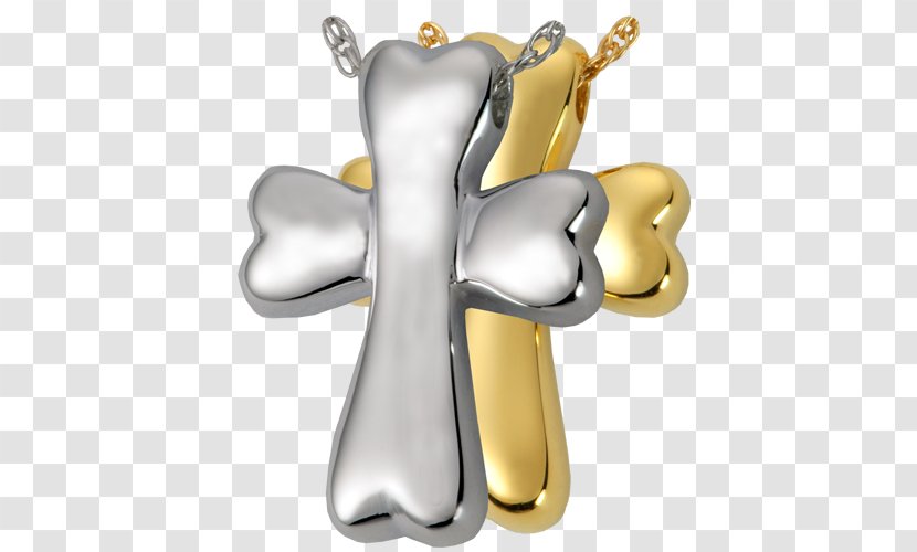 Dog Jewellery Cross Urn Gold - Necklace Transparent PNG