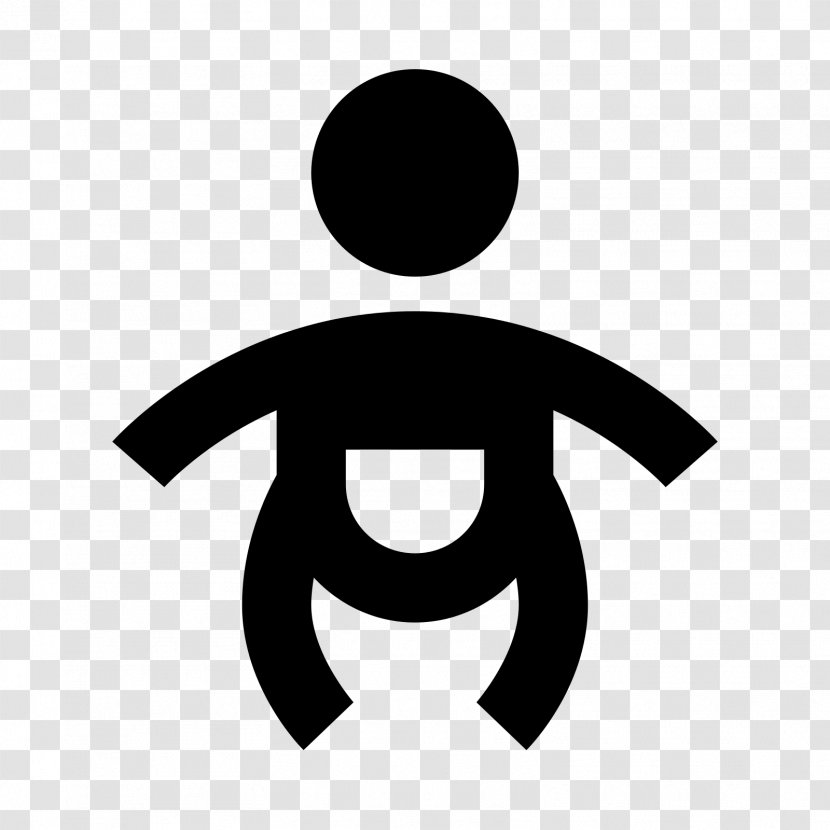 Child Infant Diaper Symbol - Black And White Transparent PNG