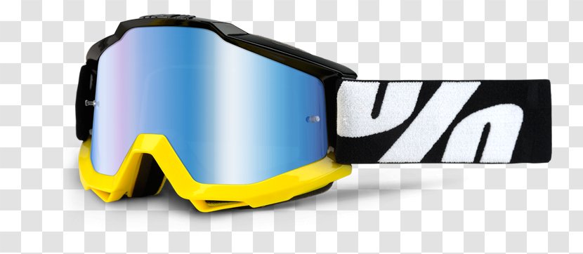 Goggles Blue Lens Mirror Glasses - Eye - Off-road Transparent PNG
