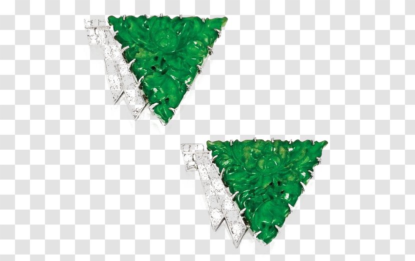 Earring Emerald Jewellery Boucheron Diamond - Triangle Earrings Transparent PNG