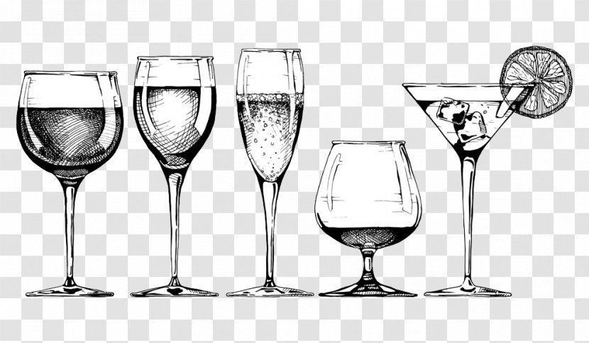 Cocktail Cosmopolitan Vodka Martini Drawing - Party - Sketch Glass Transparent PNG