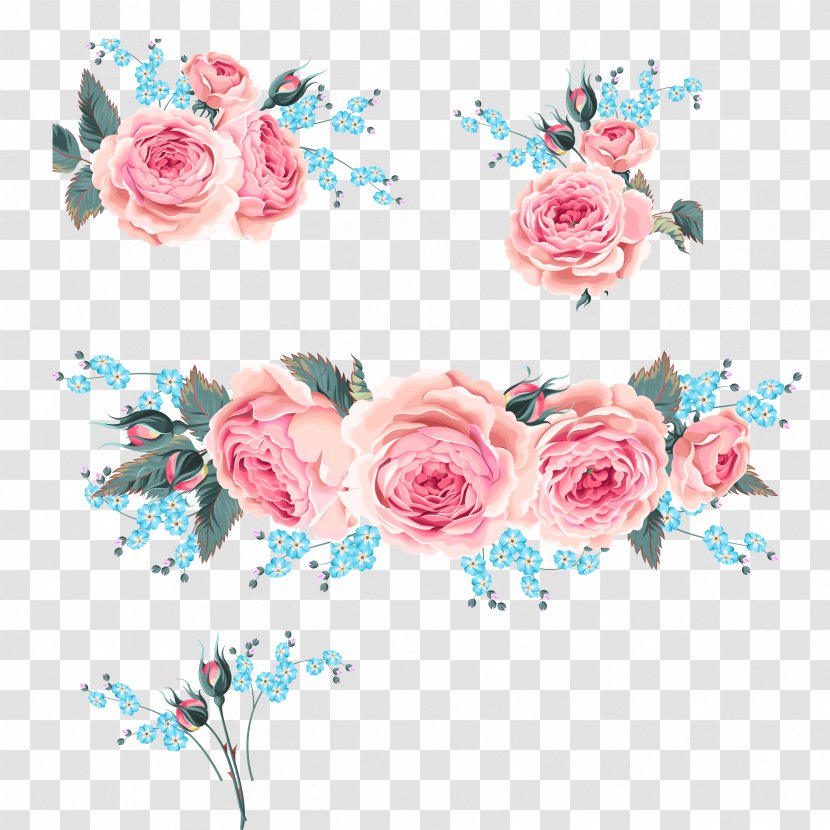 Wedding Invitation Flower Rose - Pink Roses,orchid Transparent PNG