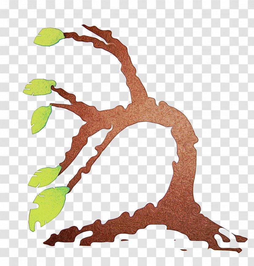 Watercolor Tree - Wood - Soil Root Transparent PNG