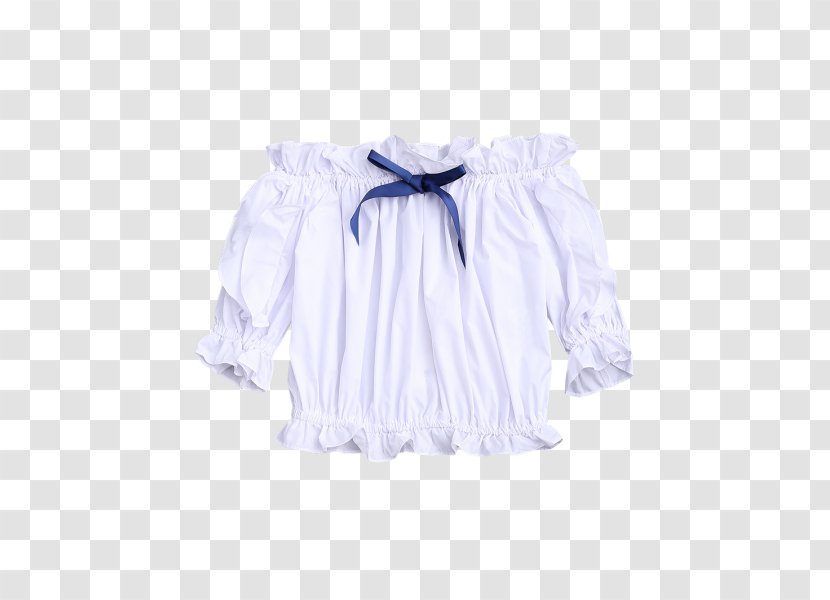 Blouse Sleeve Shoulder - White - Off Shirt Denim Transparent PNG