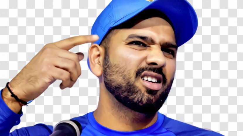Cricket India - Rohit Sharma - Smile Moustache Transparent PNG