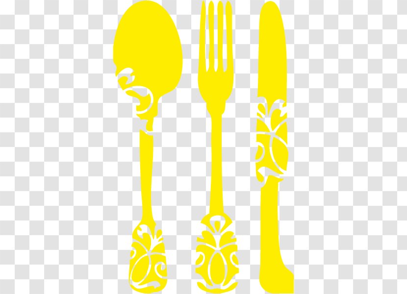 Fork Spoon - Yellow Transparent PNG