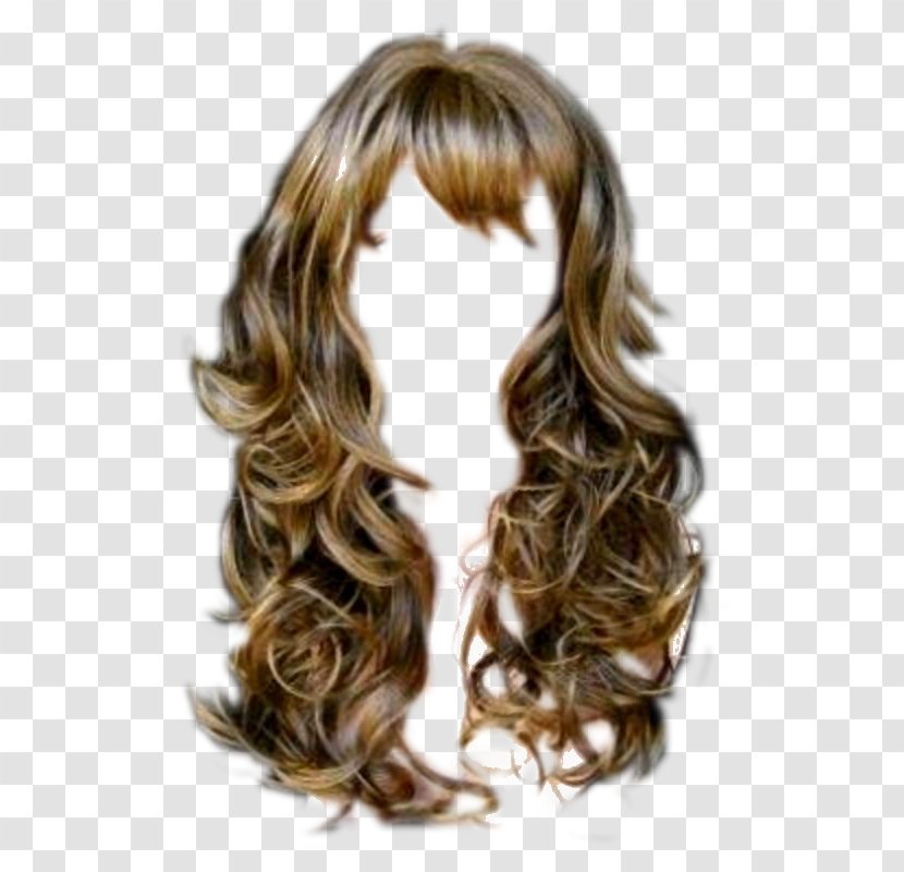 Long Hair Wig Coloring - Caramel Color Transparent PNG