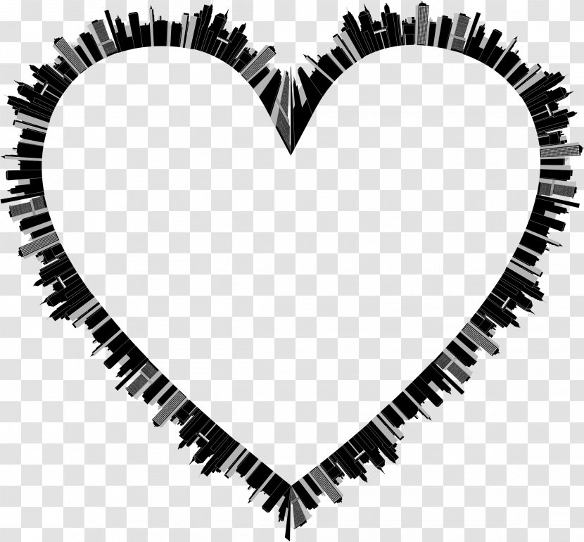 Heart Drawing Clip Art - Silhouette - Penetrate The Transparent PNG
