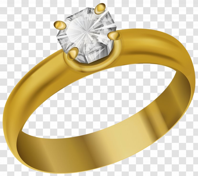 Wedding Ring Gold Clip Art - Transparent Image Transparent PNG