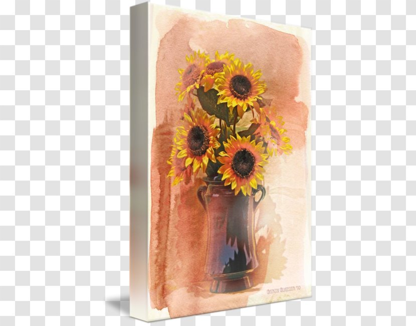 Common Sunflower Still Life Photography Floral Design Vase - Sunflowers Watercolor Transparent PNG