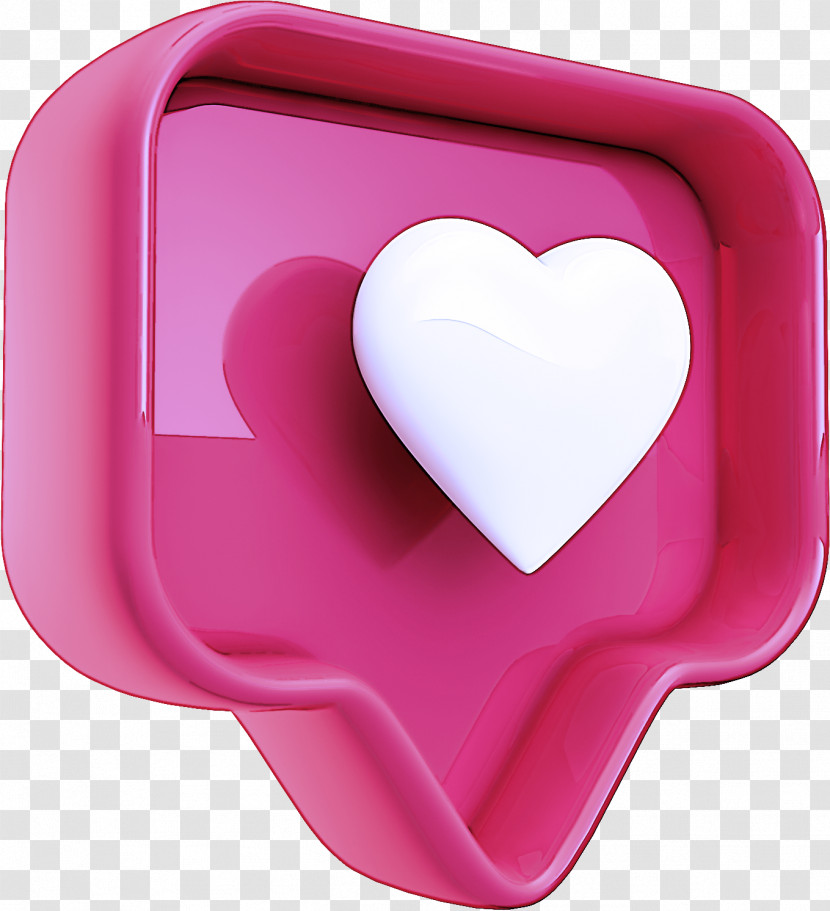 Pink Heart Magenta Material Property Square Transparent PNG