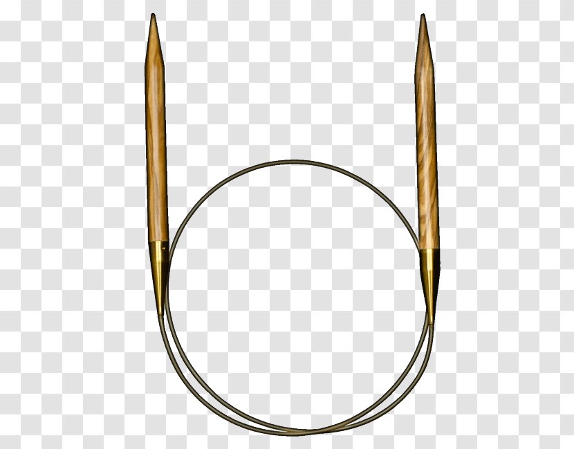 Knitting Needle Circular Hand-Sewing Needles Olive - Brass Transparent PNG