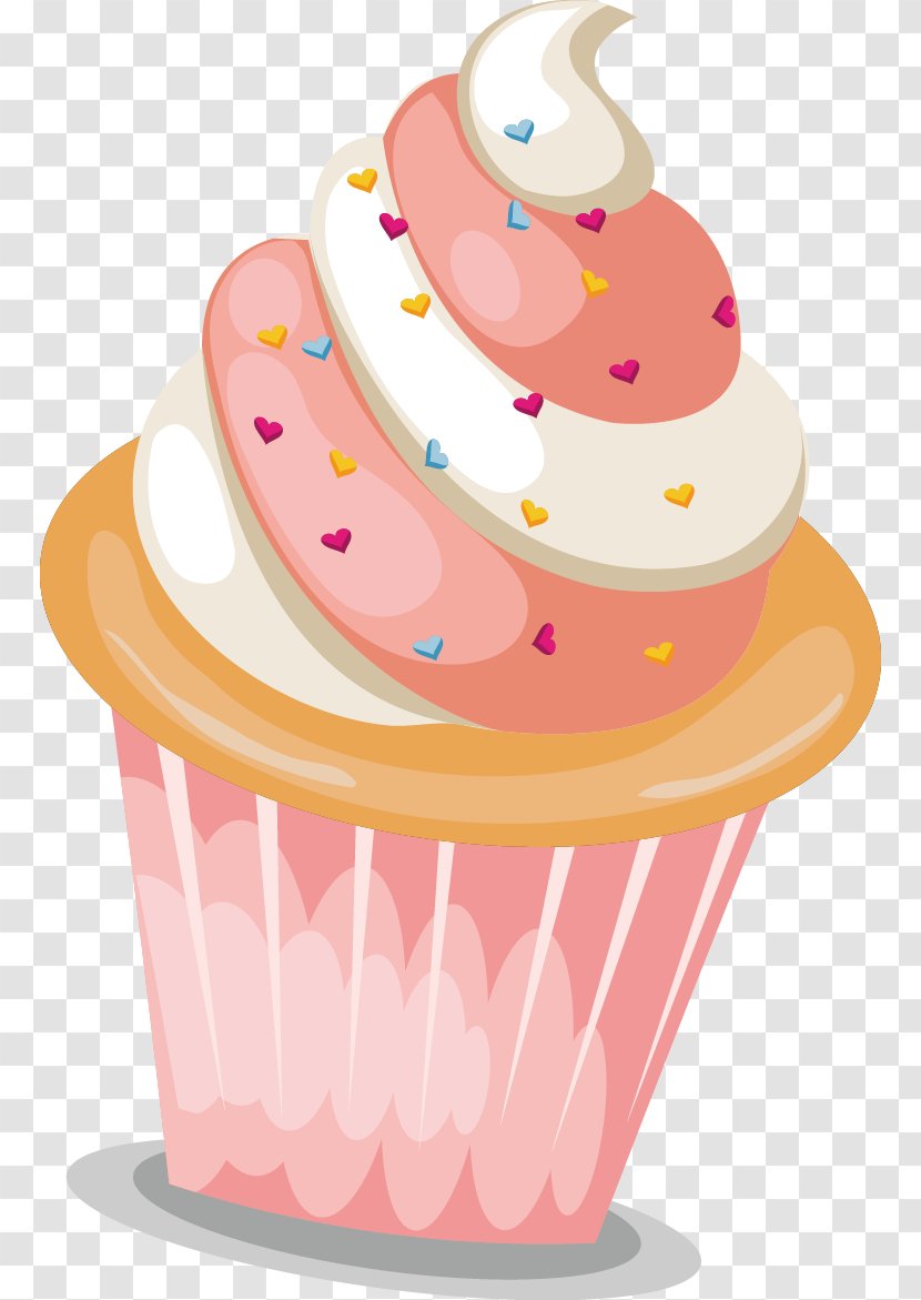 Cupcake Sundae Bakery - Frozen Dessert - Colored Cupcakes Transparent PNG