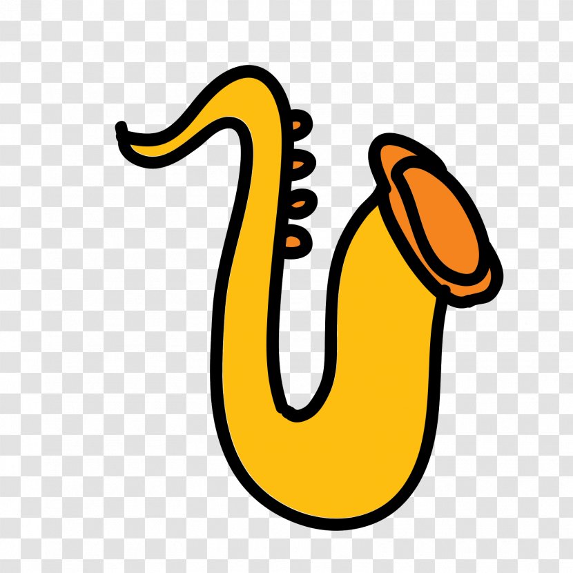 Saxophone Drawing Musical Instruments Cartoon Clip Art - Flower Transparent PNG