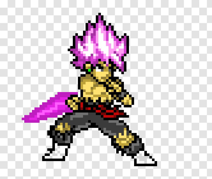 Goku Black Pixel Art Super Saiya - Saiyan Transparent PNG