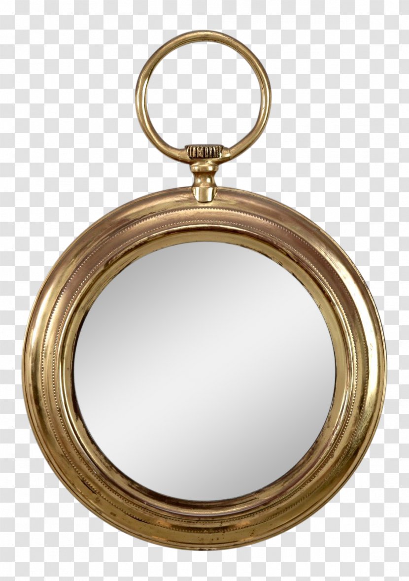 Brass Mirror Pocket Watch - Wall Transparent PNG