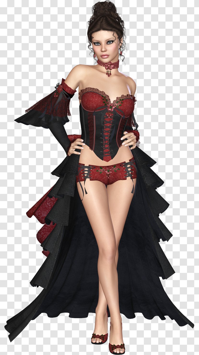 Corset Clothing Costume Fashion Fang - Flower - Vampire Transparent PNG