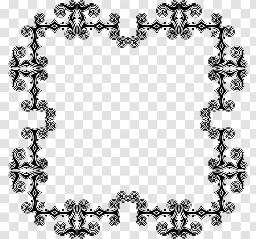 Picture Frames Clip Art - Monochrome - Design Transparent PNG