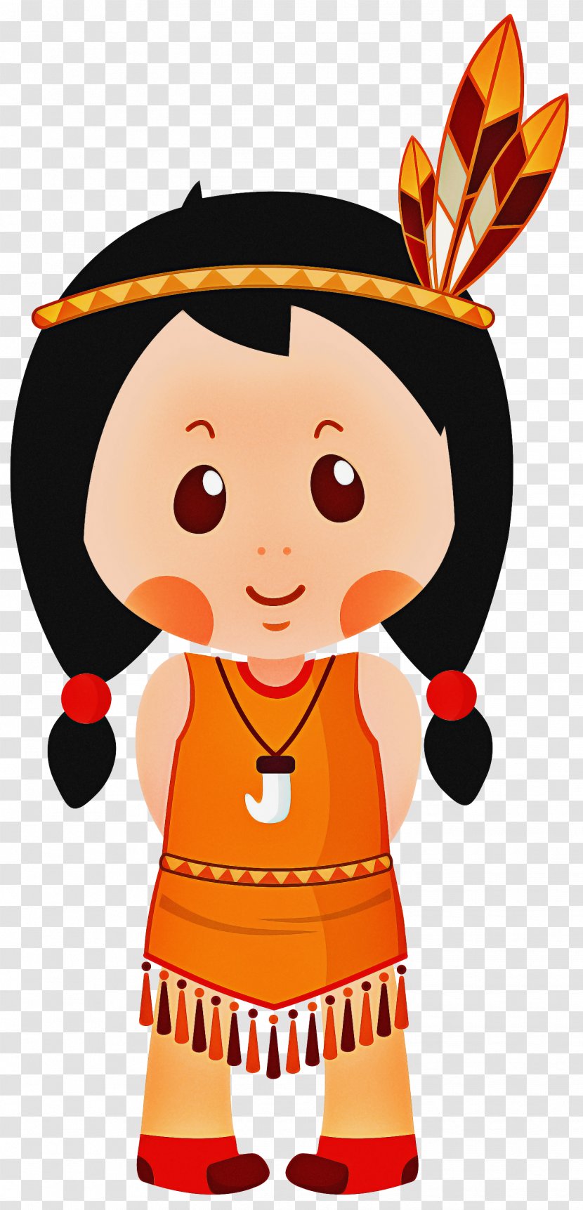 Girl Cartoon - Child - Orange Transparent PNG