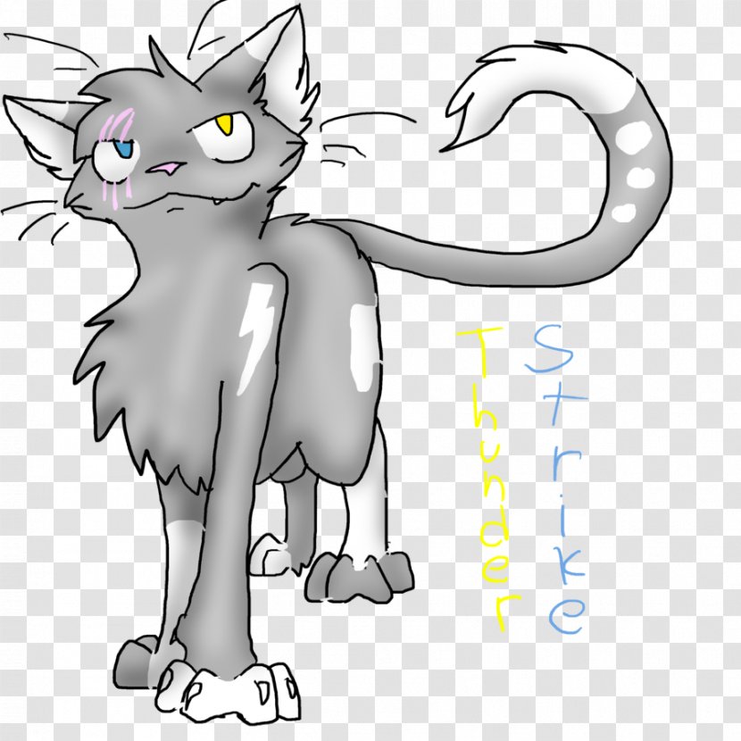 Cat Kitten Mammal Whiskers Drawing - Silhouette - Thunder Strike Transparent PNG