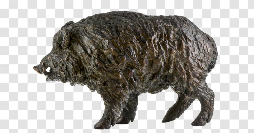 Wild Boar Bronze Sculpture Art - Terrestrial Animal - Tusk Transparent PNG