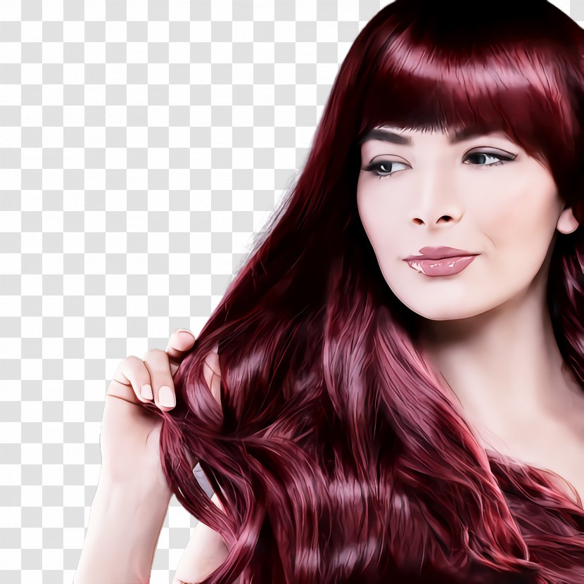 Hair Face Hairstyle Coloring Long - Layered Lip Transparent PNG