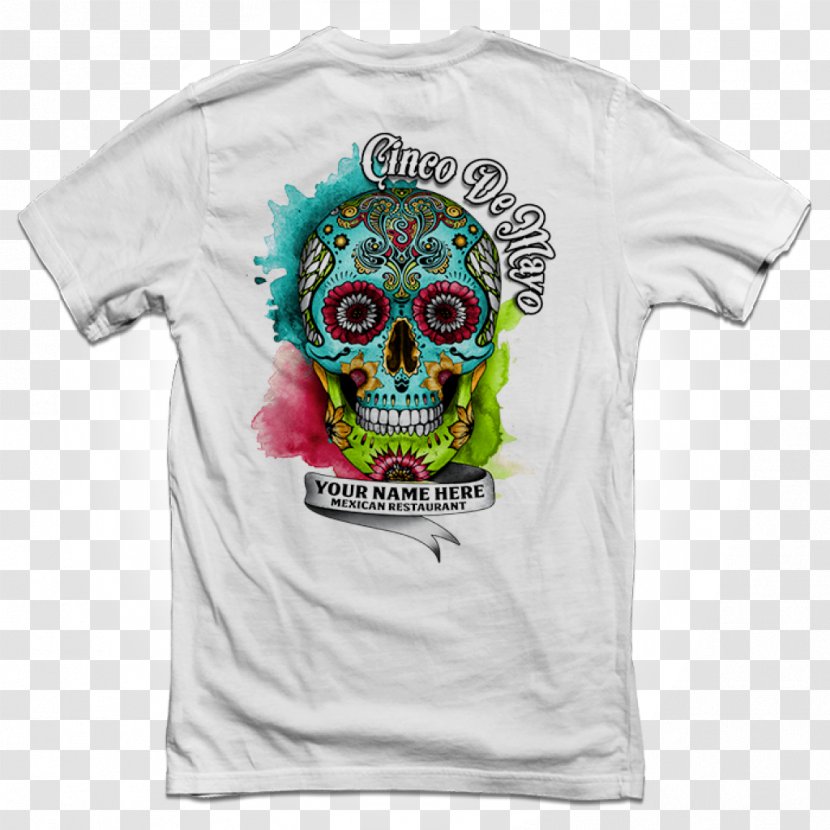 T-shirt Calavera Mexican Cuisine Hoodie - Sleeve - Tshirt Transparent PNG