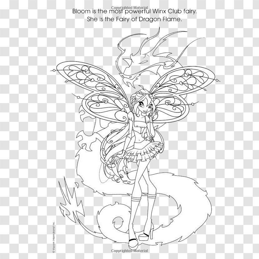 Sketch Black And White Coloring Book Illustration Line Art - Fairy Transparent PNG