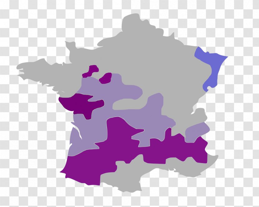 Regions Of France Map Transparent PNG