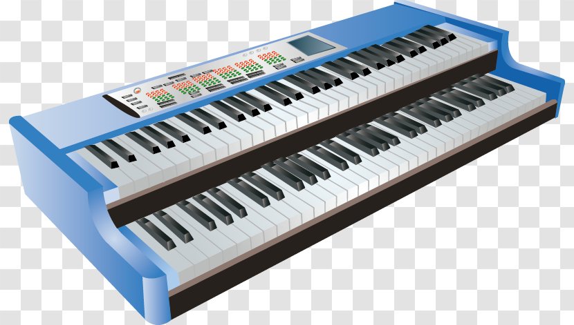 Musical Keyboard Instrument Piano - Watercolor - Electronic Transparent PNG