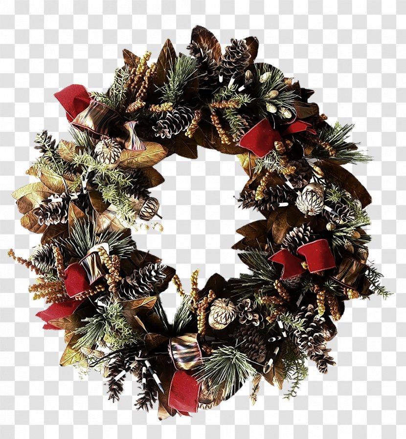 Christmas Decoration Wreath Ornament Evergreen Transparent PNG